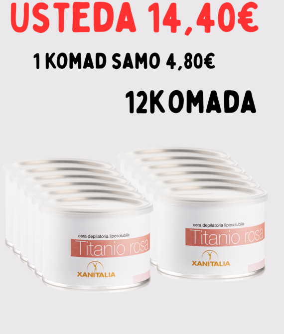 SET 12X XANITALIA VOSAK U KANTICI ROSE TITAN 400ml