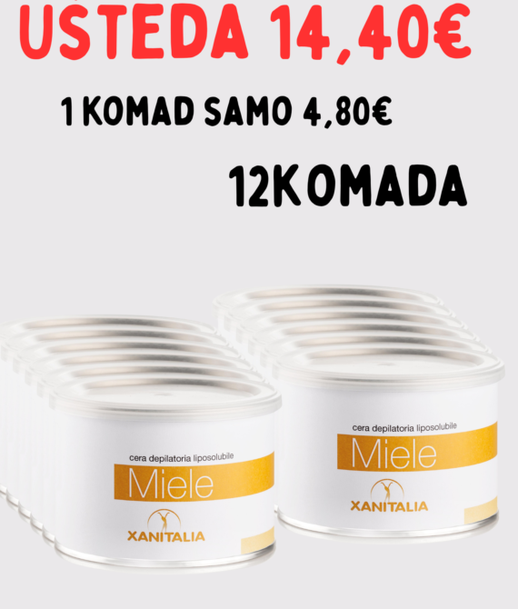 SET 12X XANITALIA VOSAK U KANTICI MED 400ml