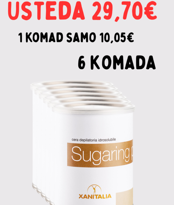 SET  6x XANITALIA ŠEČERNA PASTA NORMALNA  ČVRSTOĆA 1KG