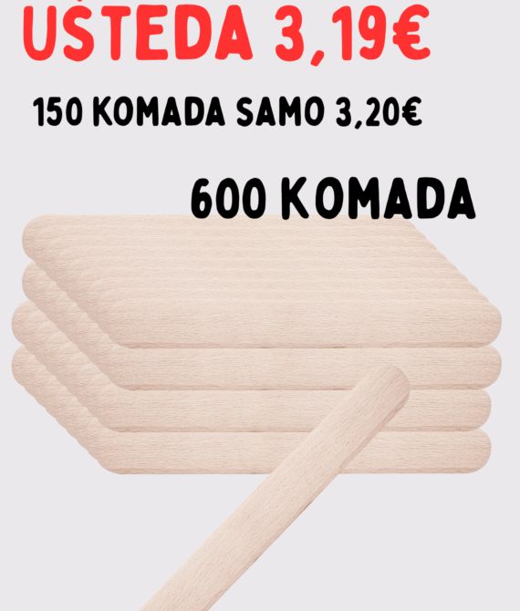 SET 4X DRVENE ŠPATULE SREDNJE 150 KOM